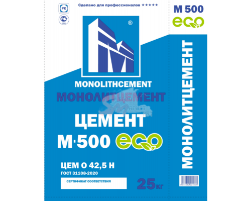 Цемент " Монолитцемент" ПЦ 500-Д0 25 кг